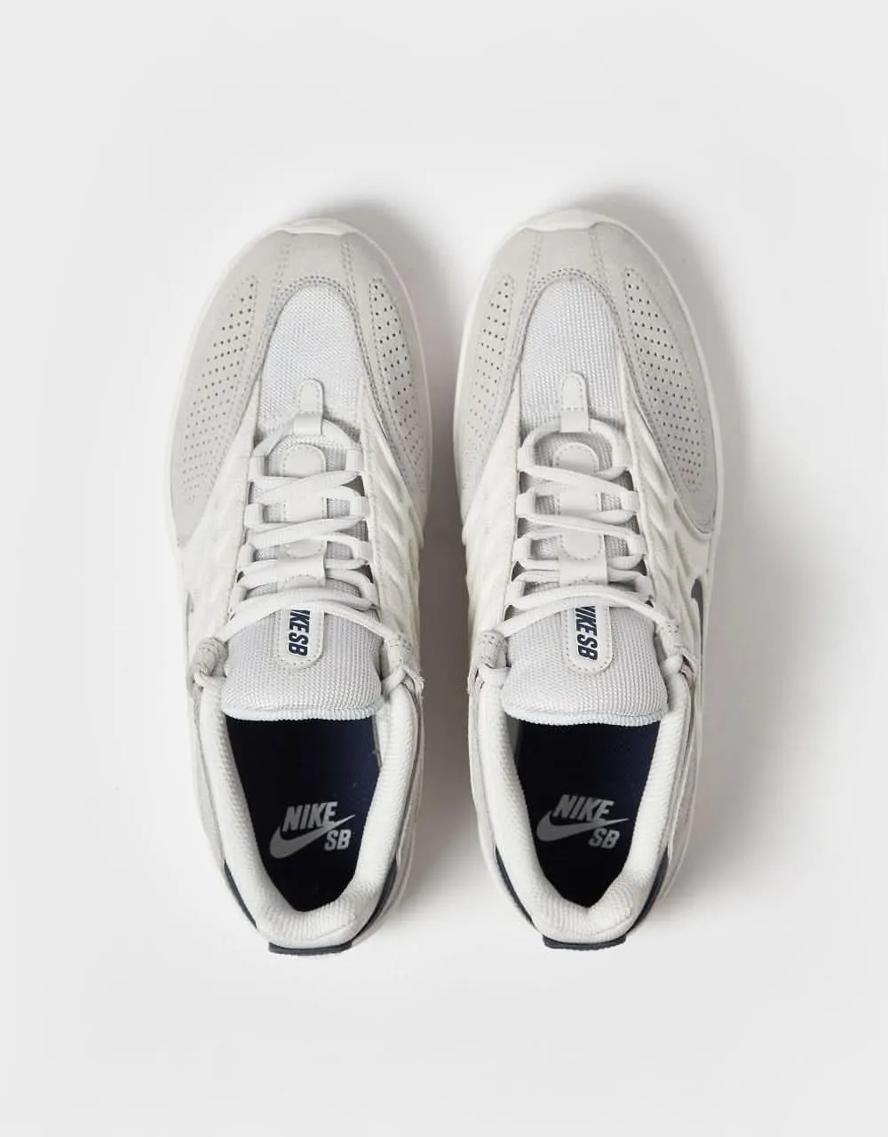 Nike SB Vertebrae Skate Shoes - Platinum Tint/Midnight Navy-Wolf Grey