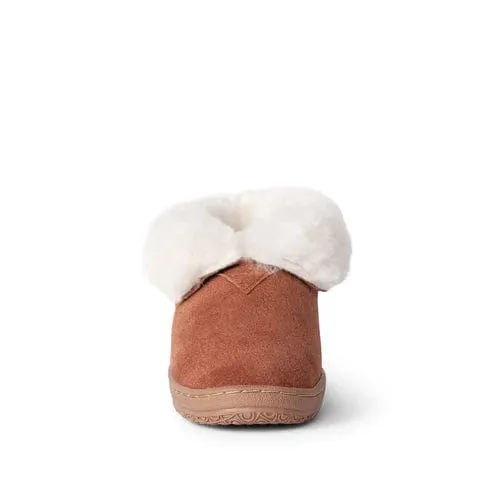 Old Friend Footwear Women's Bootee Slippers- Chestnut