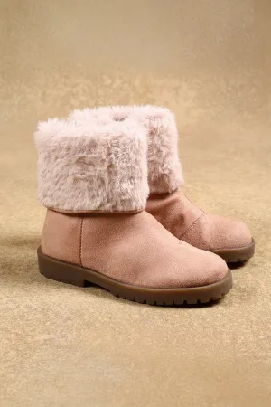 One Friday Girls Pink Solid Boots