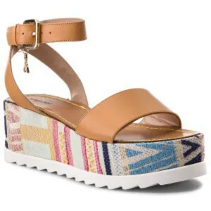 Patrizia Pepe Platform Sandals in Fantasy Natural - Size 39