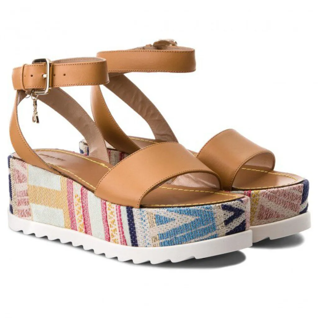 Patrizia Pepe Platform Sandals in Fantasy Natural - Size 39