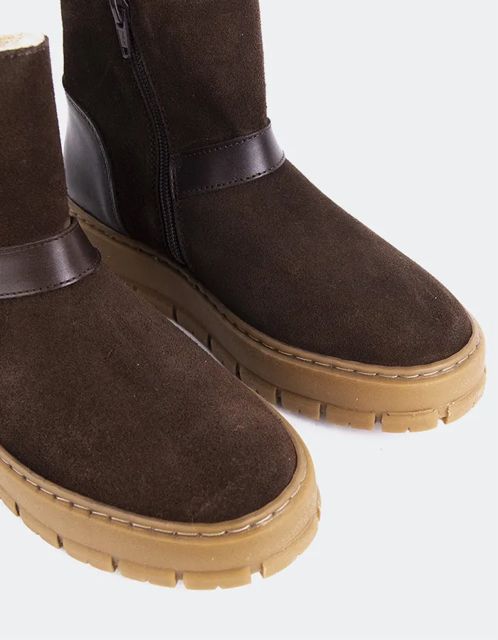 Plorin Brown Suede
