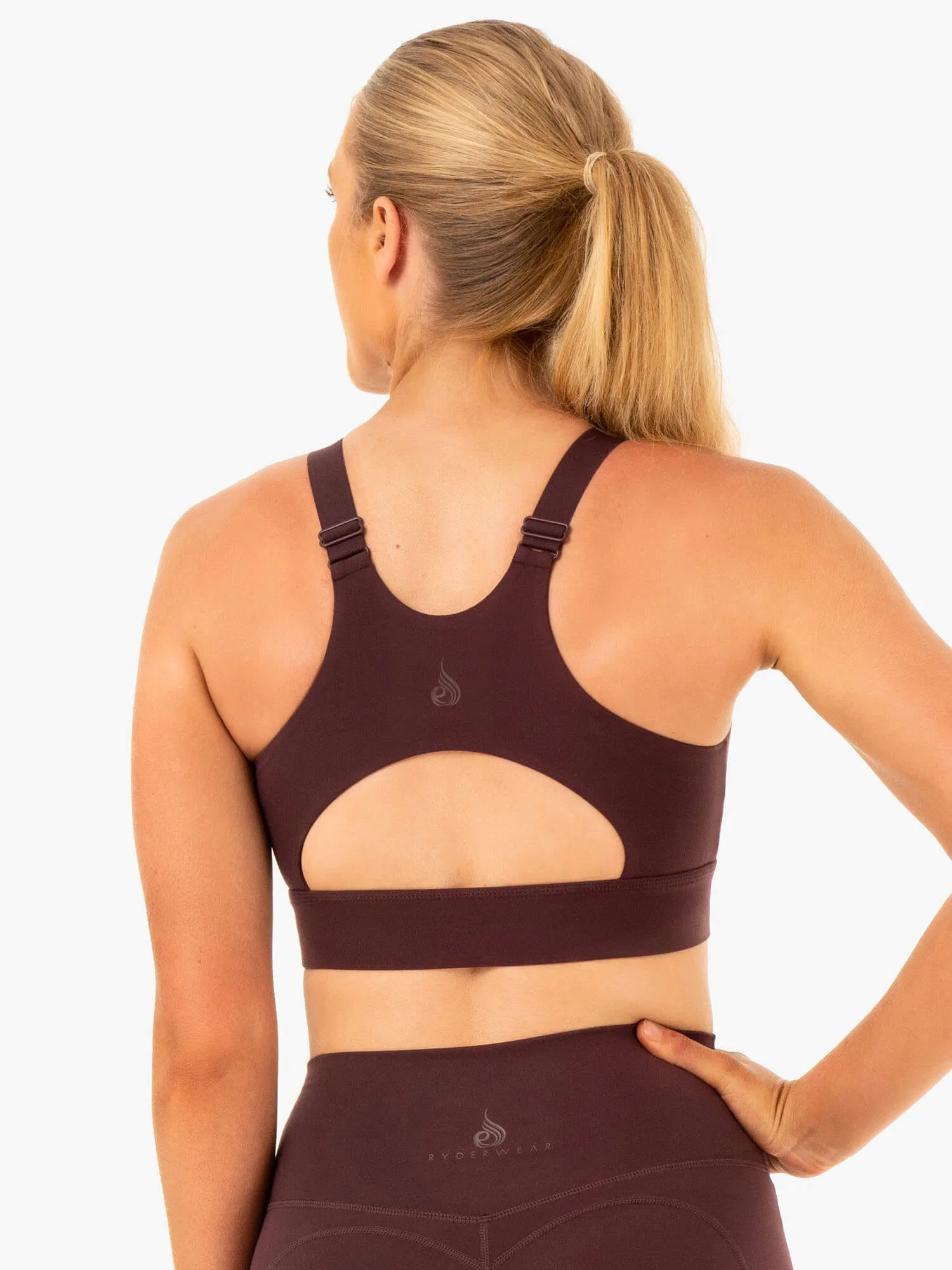 Reset High Impact Sports Bra - Chocolate