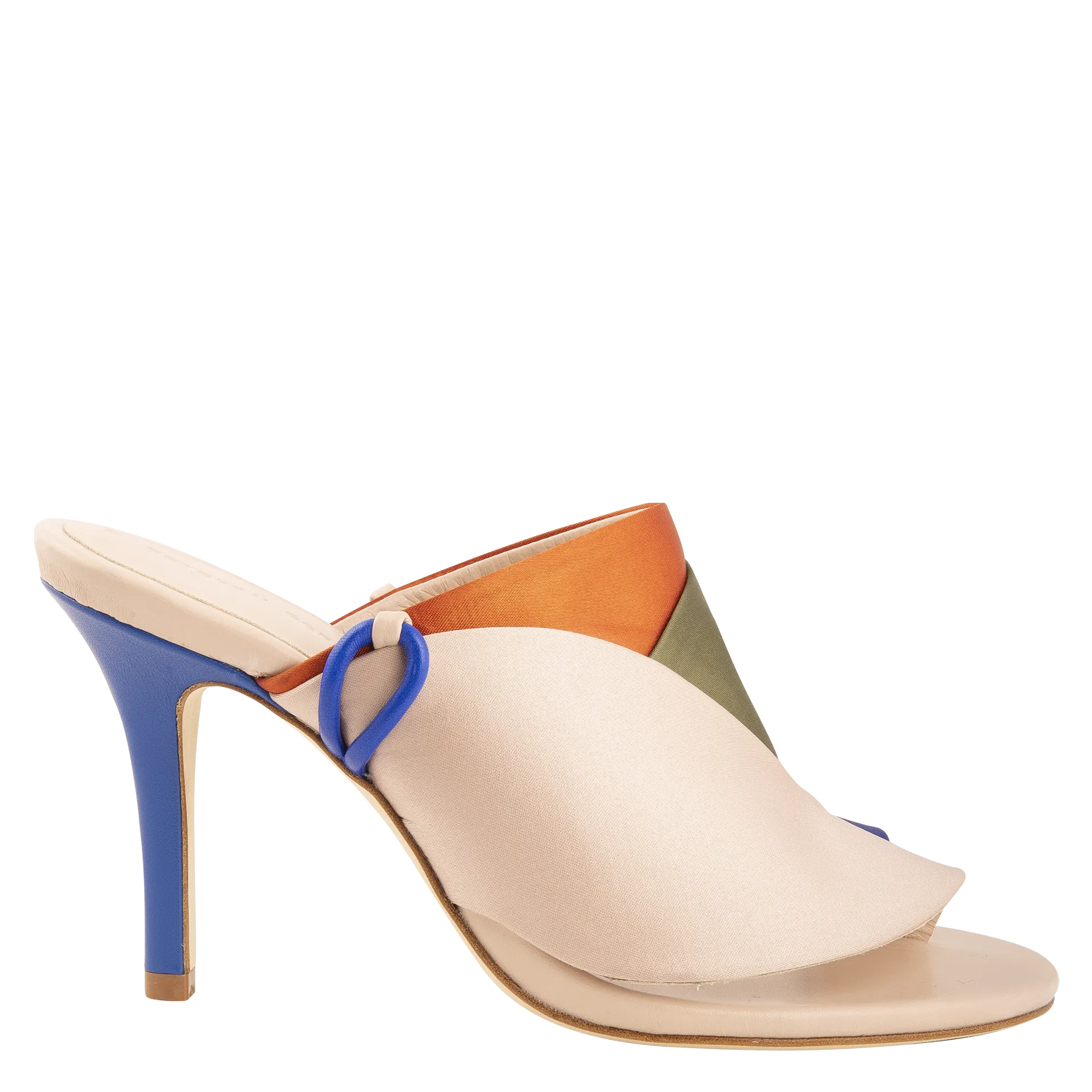 Satin Detail High Heel Sandals — Multi