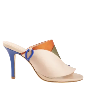 Satin Detail High Heel Sandals — Multi