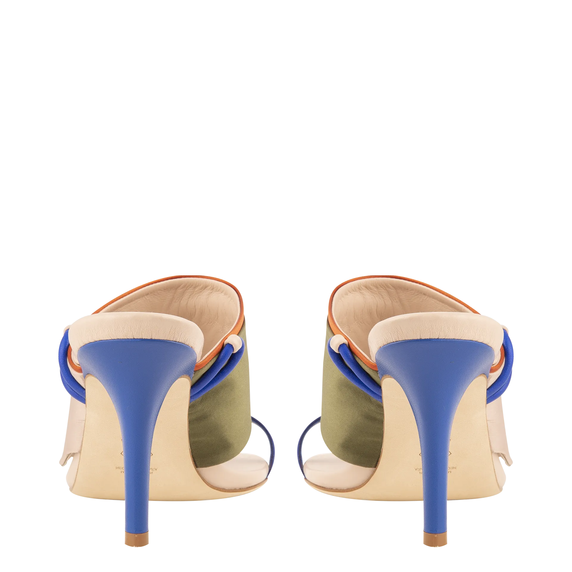 Satin Detail High Heel Sandals — Multi