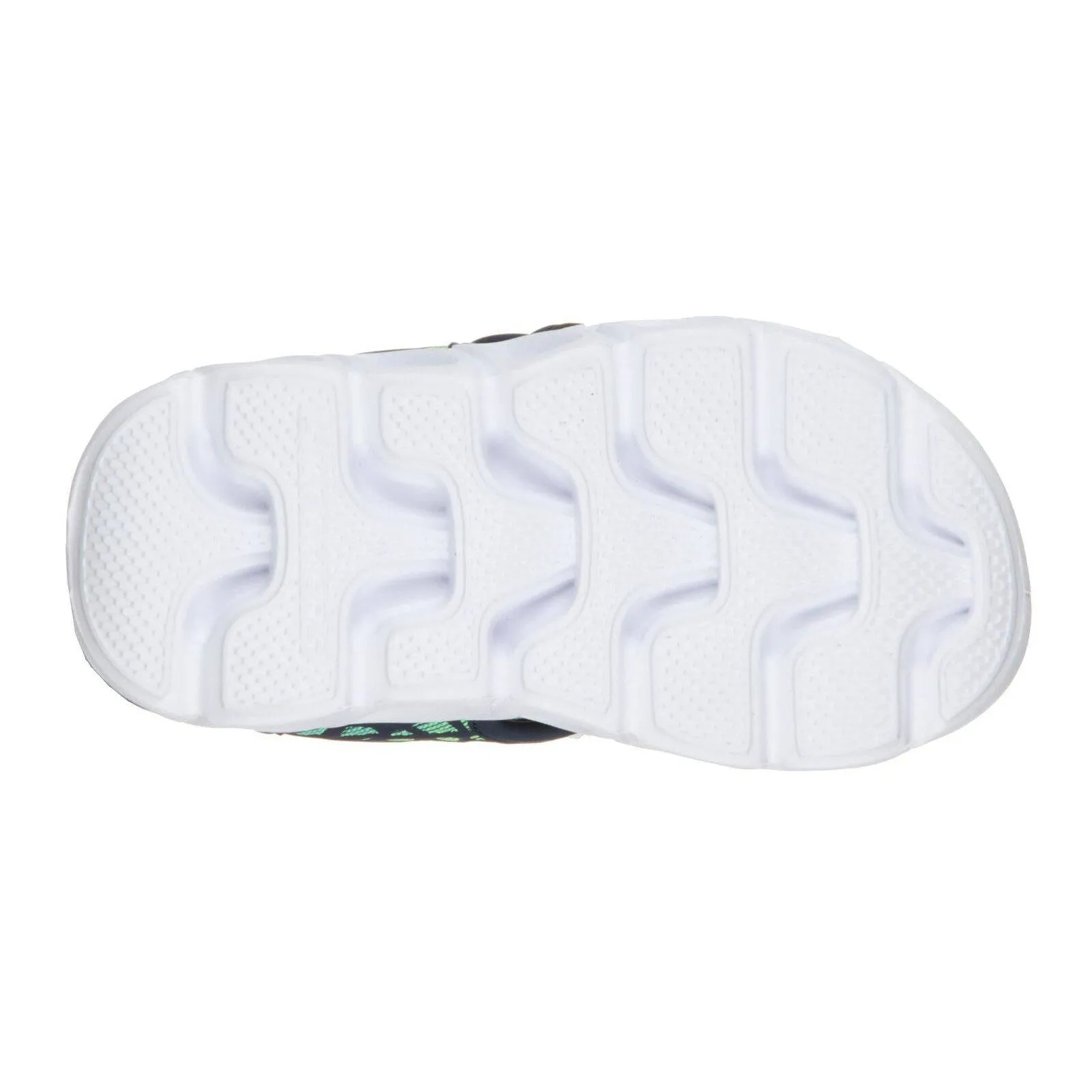 Skechers 402003N S Lights Hypno Splash Sun Sonic Boys Navy And Lime Green Textile Touch Fastening Sandals