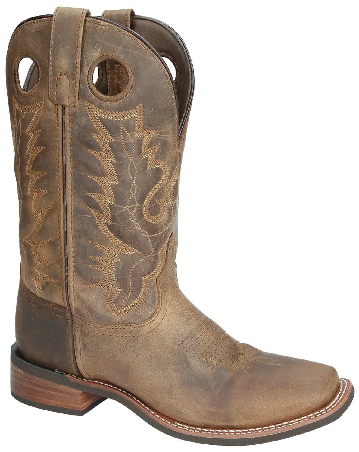 Smoky Mountain Mens Duke Brown Distress Leather Cowboy Boots 11.5 EE