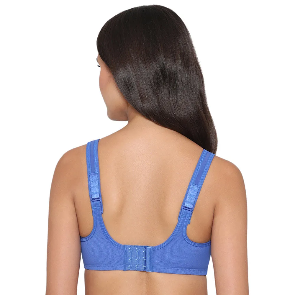 Sport Non Padded Wired Full Coverage Full Support High Intensity Sports  Bra - Dark Blue