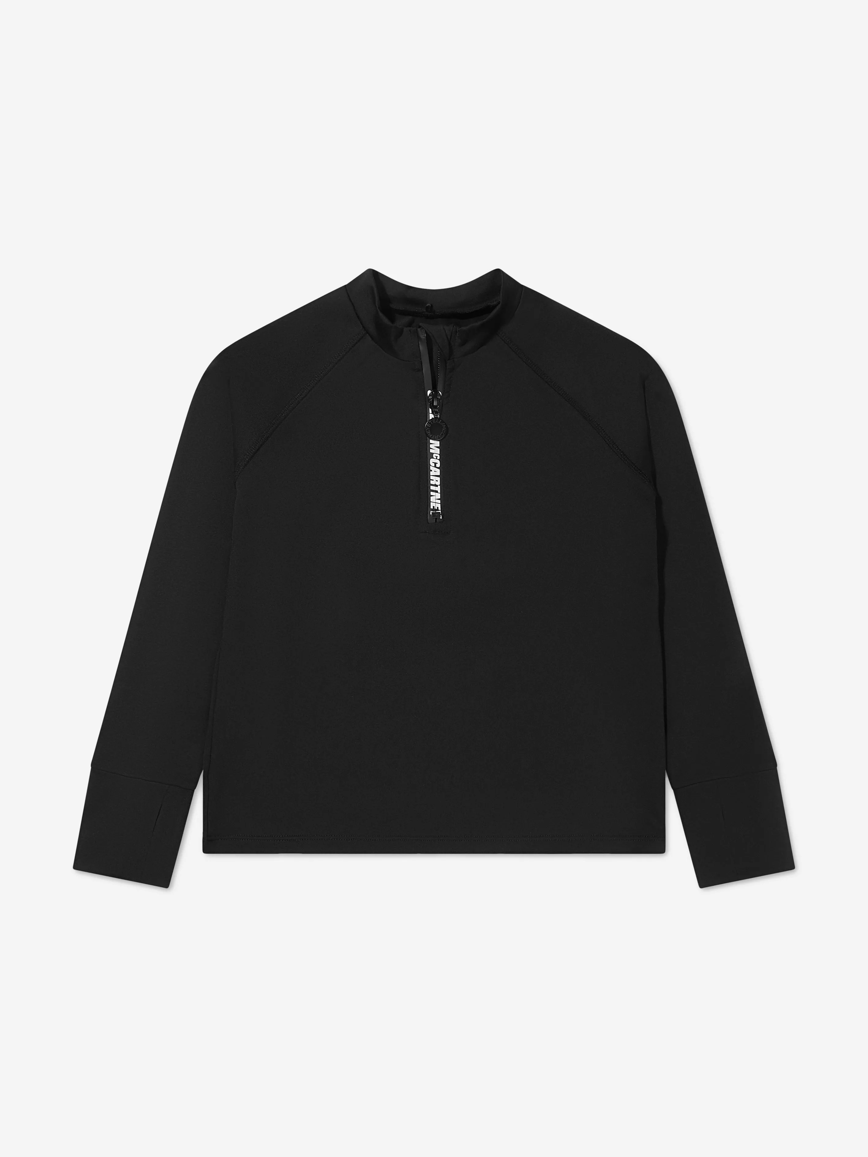 Stella McCartney Kids Half Zip Camo Logo Sports Top
