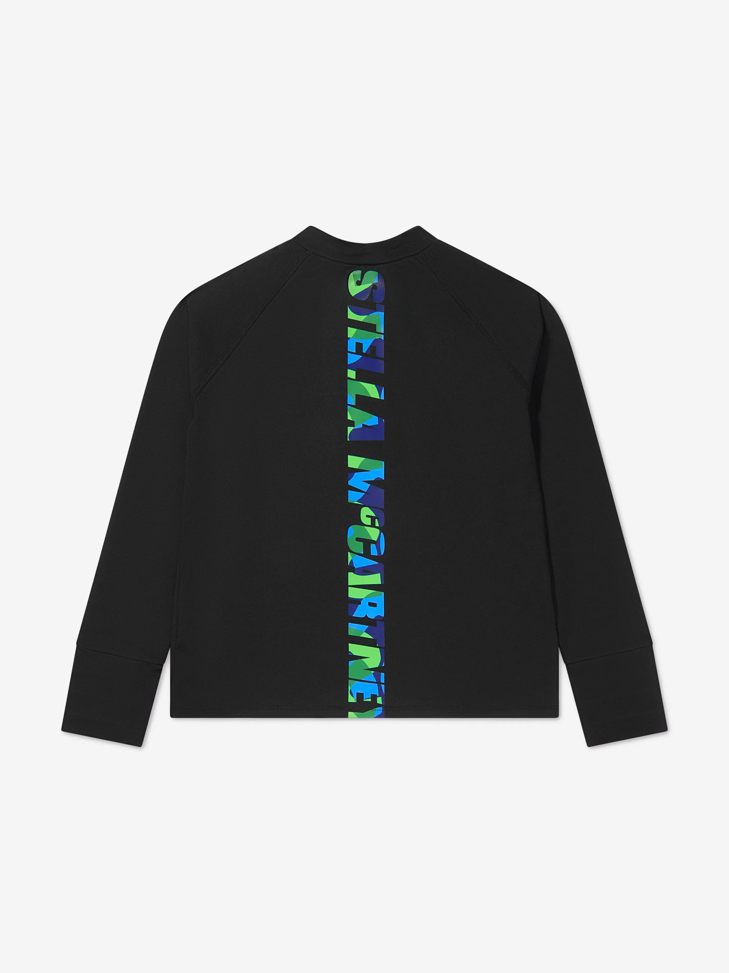 Stella McCartney Kids Half Zip Camo Logo Sports Top