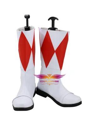 TV Series Mighty Morphin Power Rangers Jason/Rocky Cosplay Shoes Boots Custom Made for Adult Men and Women Halloween Carnival