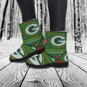 Ugly Christmas Style Faux Fur Boots GBPUCS