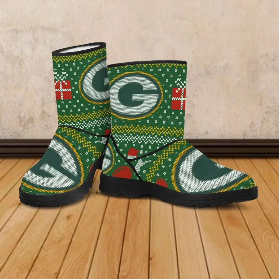 Ugly Christmas Style Faux Fur Boots GBPUCS