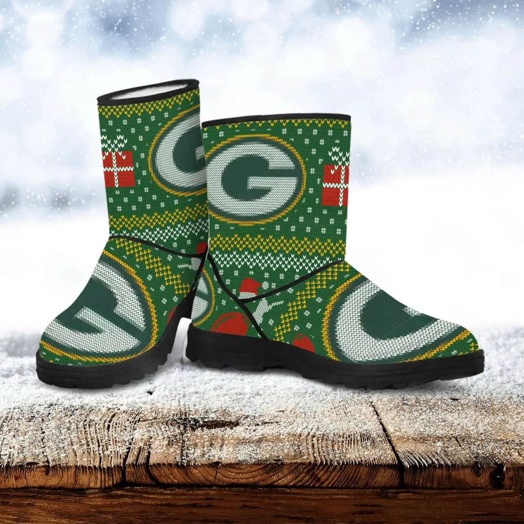 Ugly Christmas Style Faux Fur Boots GBPUCS