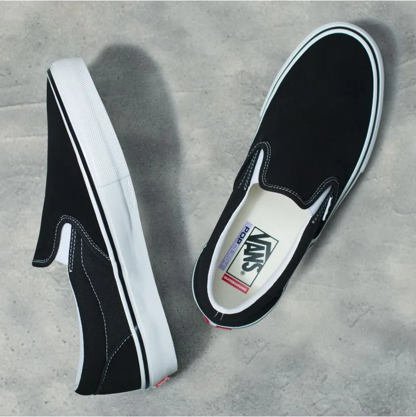 Vans Skate Slip-On Skateboard Shoe - Black/White