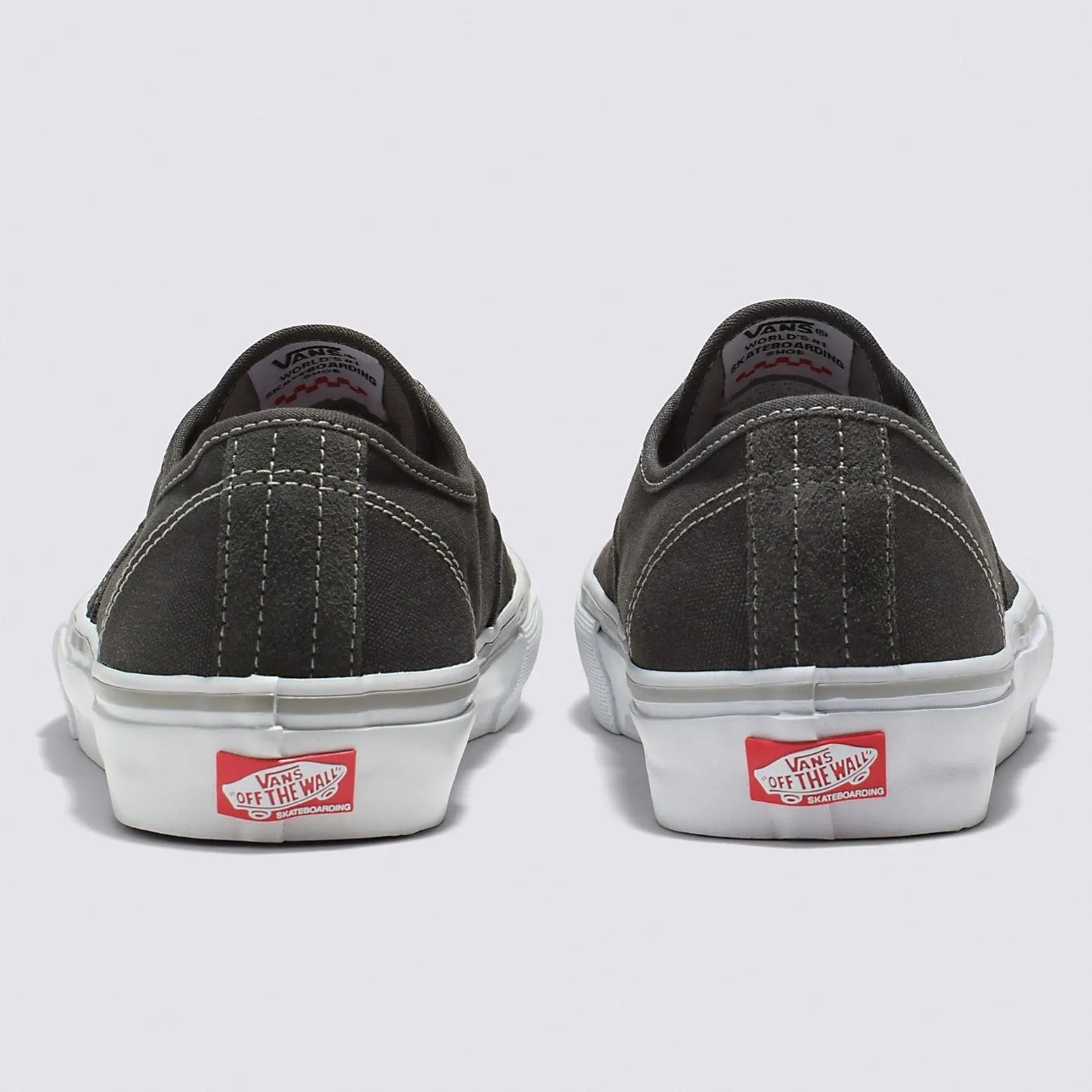 Vans Suede Skate Authentic Skateboard Shoe - Dark Grey/White